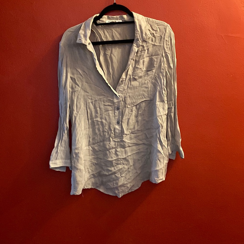 Gray Helmut Lang Open Back Grey Top. Size Small - image 1